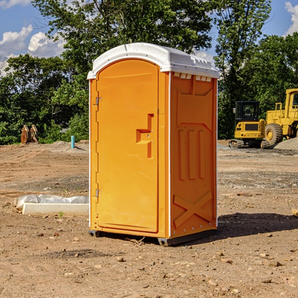 how often are the porta potties cleaned and serviced during a rental period in Bretton Woods